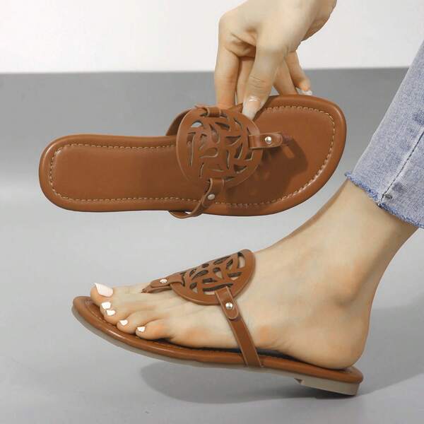 Women's Chic And Comfortable Dressy Thong Sandals - Perfect Flat And Flip Flop Sandals For Summer Beachwear.